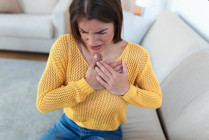 A teenager having heart problems after drinking energy drinks