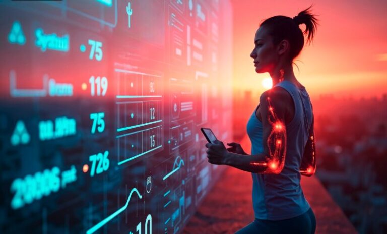 woman being scanned by digital app